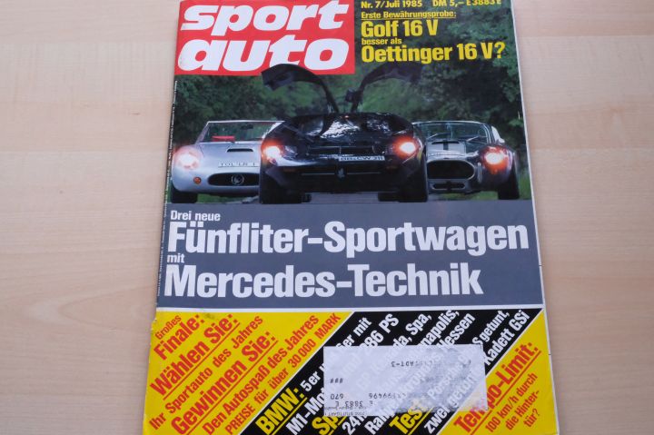 Deckblatt Sport Auto (07/1985)